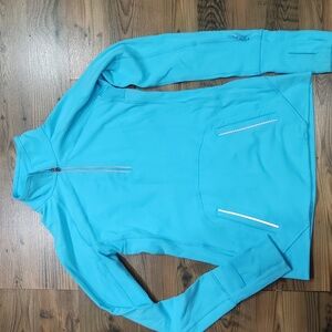 Ivivva Speed Seeker Turquoise Half Zip Athletic Jacket Size 14
